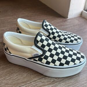 Classic Slip On Checkerboard Stackform Shoe